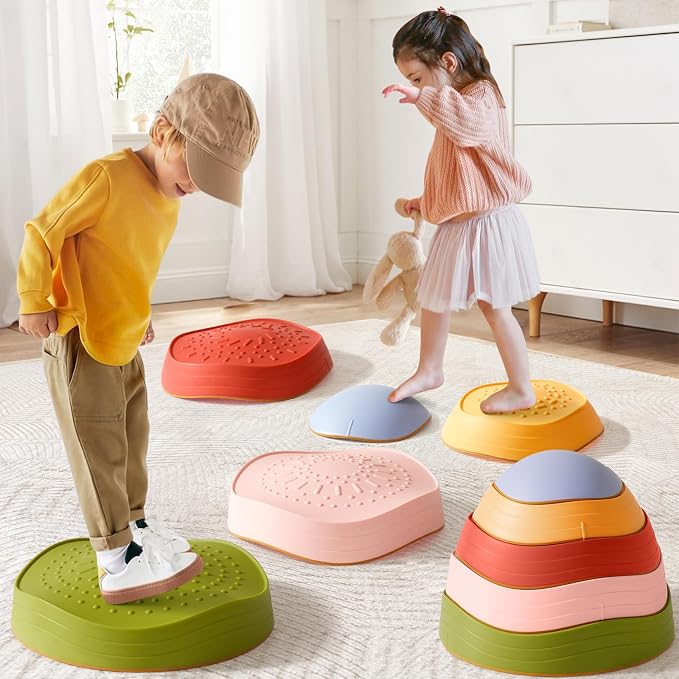 Non-Slip Balance Stepping Stones for Kids Active Play