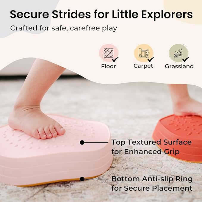 Non-Slip Balance Stepping Stones for Kids Active Play