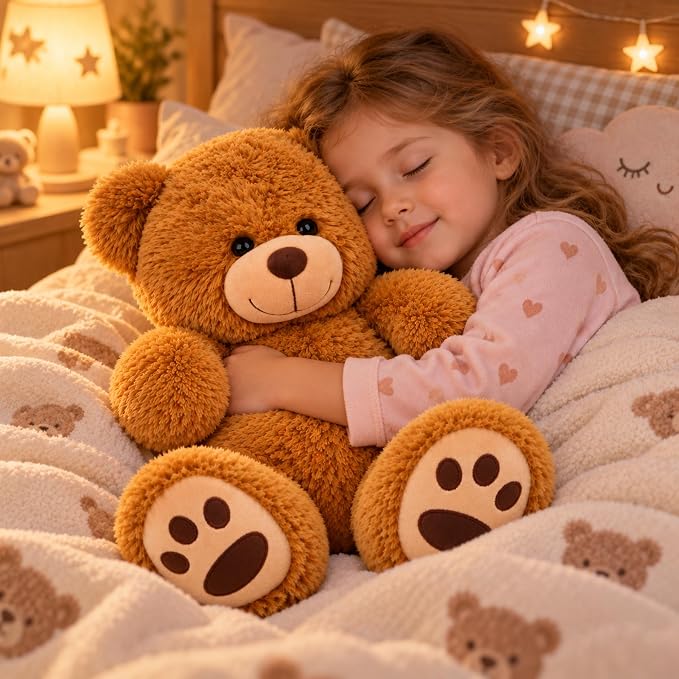 Brown Teddy Bear Plush Toy for Cuddles and Comfort