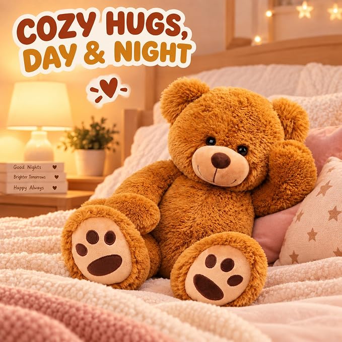 Brown Teddy Bear Plush Toy for Cuddles and Comfort