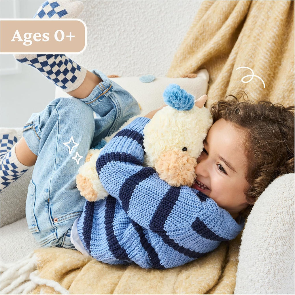 Soft Plush Cow Stuffed Animal Sensory Toy for Cozy Comfort